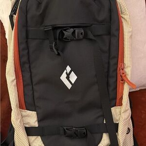 Black Diamond Backpack - Black and Cream